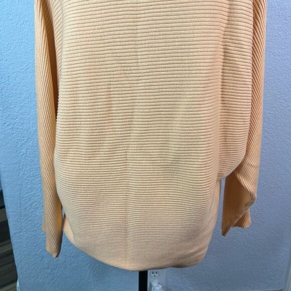 NEW! Cece Ribbed Knit Light Orange Sweater Sz XS - Picture 7 of 9